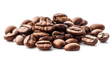 Naklejka premium Roasted Coffee Beans: A Rich, Dark Still Life