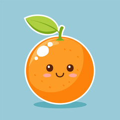 Bright orange cartoon character with a big smile. Designed for fun educational content and cheerful visuals