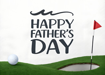 Happy Father's Day Golf Theme Card