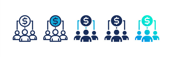 Sales Team Multi Style Icon Set