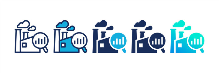 Industry Analysis Multi Style Icon Set