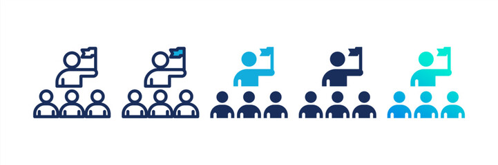 Leadership Multi Style Icon Set