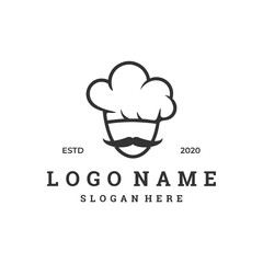 head chef logo, perfect for restaurant or food logo design
