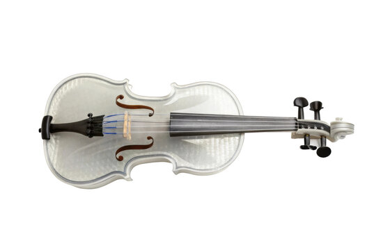 PNG Clear glass violin on black background displaying elegant design - Powered by Adobe