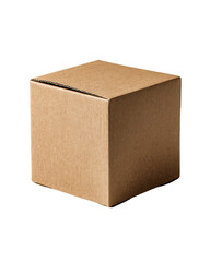 Brown Cardboard Box on Transparent Background, PNG