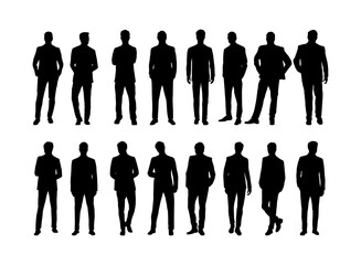 businessmen silhouettes vector collection
