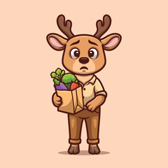 Fototapeta premium Sad Deer Shopping