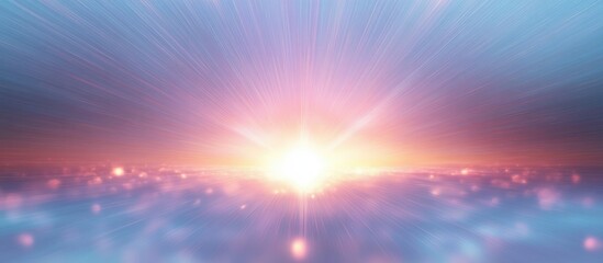 Obraz premium Bright glowing light radiating vibrant colors with dynamic streaks and bokeh effect creating a sense of energy and awe