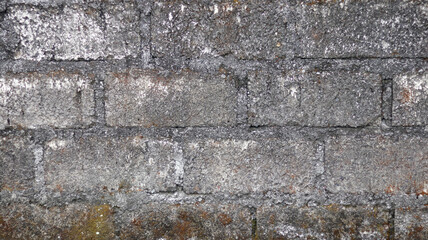 Weathered Grey Brick Wall Texture Grunge Background