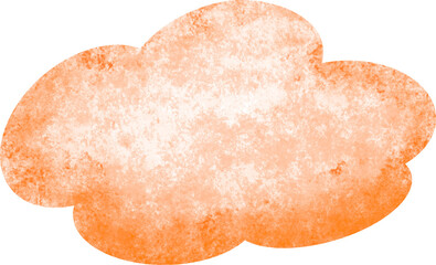 Orange Cloud Watercolor Illustration