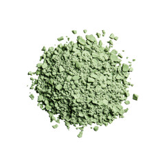 Close-up of Crumbled Green Powder, Possibly Matcha or Clay