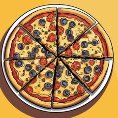 pizza vector for design purposes