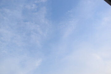 Obraz premium beautiful blue sky and white cloud background in springtime