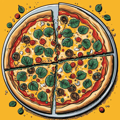 pizza vector for design purposes