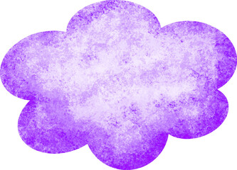 Purple Cloud Watercolor Illustration