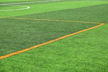 Obraz premium artificial green grass background for playground