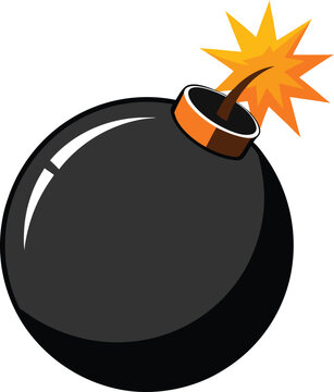 recommend clip art: Cartoon Bomb with Lit Fuse and Yellow Explosion Vector Illustration. Cartoon Bomb Icon with Lit Fuse and Explosion Clipart