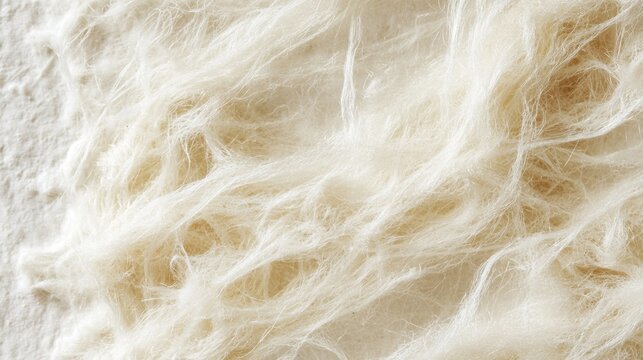 High-Resolution Close-Up of Chitosan Fiber Extracted Material