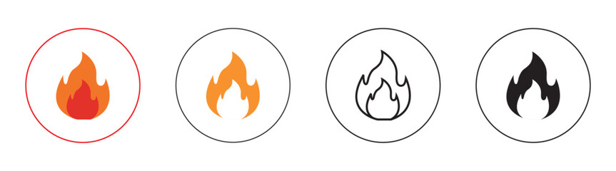 Fire flame icon. Burning symbol. Fireball sign.  flame icon with orange and red hues Modern fire symbol for design and branding. Energy illustration.