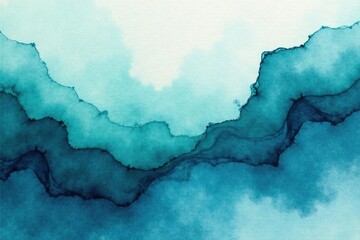 Obraz premium Geometric navy & teal watercolor convergence, light intensity , watercolor, splatter, converging