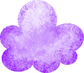 Purple Cloud Watercolor Illustration