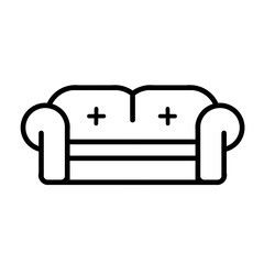 vector illustration of a black leather sofa