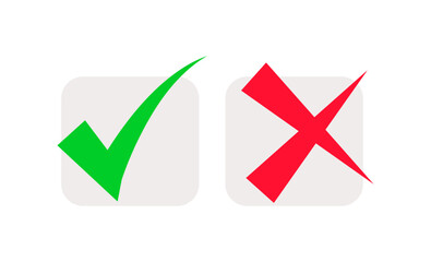 check mark and cross