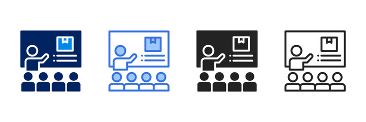 Presentation  Icon Set Different Style Collection 