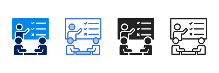 Meeting  Icon Set Different Style Collection 