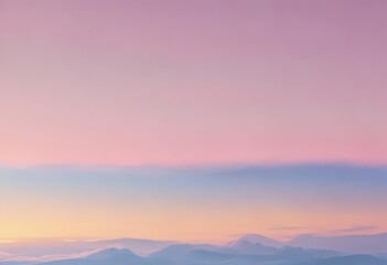 Obraz premium Soft pastel pink, blue, and yellow gradient, fuzzy sunset effect , sunset, ethereal, cloud