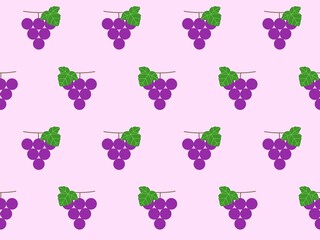 ブドウのシームレスパターン　A-2