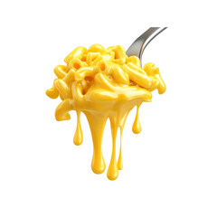 Creamy Mac and Cheese Dripping from a Fork