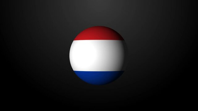 Paraguay flag rotating animation shaped like a ball. Paraguay icon 3D animation. Paraguay logo 3D.

