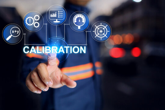 calibration concept with laboratory staff pointing to comply with ISO IEC 17025 which is a standard for testing and calibration measuring instrument in factory