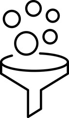 Funnel Outline Linear Image for Graphic and Web Design, Apps, Adverts, Various Cards