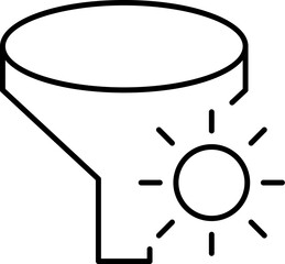 Sign of Funnel for Graphics, Concept, Apps