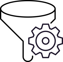 Funnel Linear Symbol for Graphic Design, Web Sites, Cards, Books, Articles