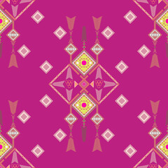 Beads of Heaven Geometric Ethnic pattern,
Native American tribal fabric, tile, carpet, vector,
illustration design, on navy blue background
