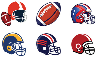 Football Helmet Virus Icon Silhouette, Football Helmet Virus Icon Flat

