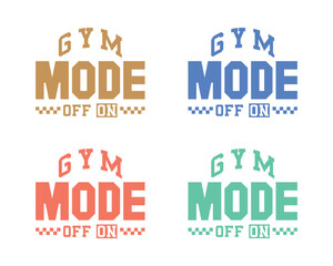 Gym mode on vector design