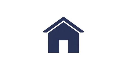 Minimalist House Icon: Simple Home Symbol