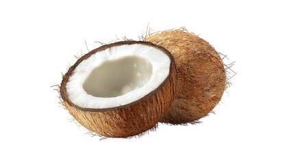 Tropical delight, a fresh coconut on vibrant and colorful background for summer vibes