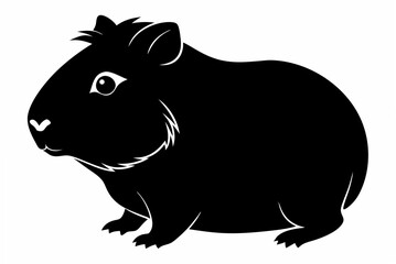 Obraz premium guineapig silhouette vector illustration