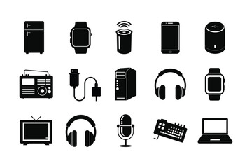 Technology gadget silhouette  vector bundle  illustration
