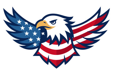 Obraz premium USA Flag with Bold Eagle Design