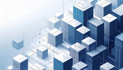 Isometric Cityscape Blueprints and Connections