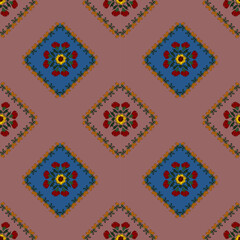 Floral seamless pattern ,flower branches seamless pattern , vector , illustration ,flowers pattern design Seamless flower pattern with colorful little flowers. Simple flat bright flowers background