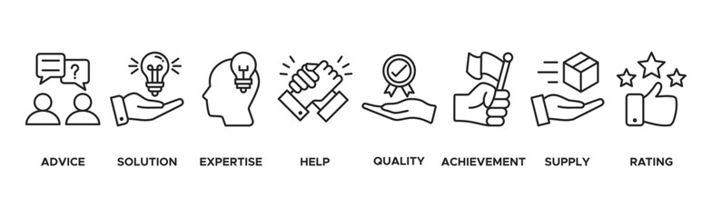 Customer service web icon vector illustration concept with icon of support, help, advice, contact, feedback, quality, reliable, results