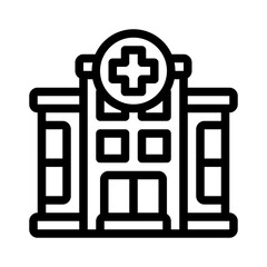 Obraz premium hospital line icon