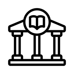 public library line icon